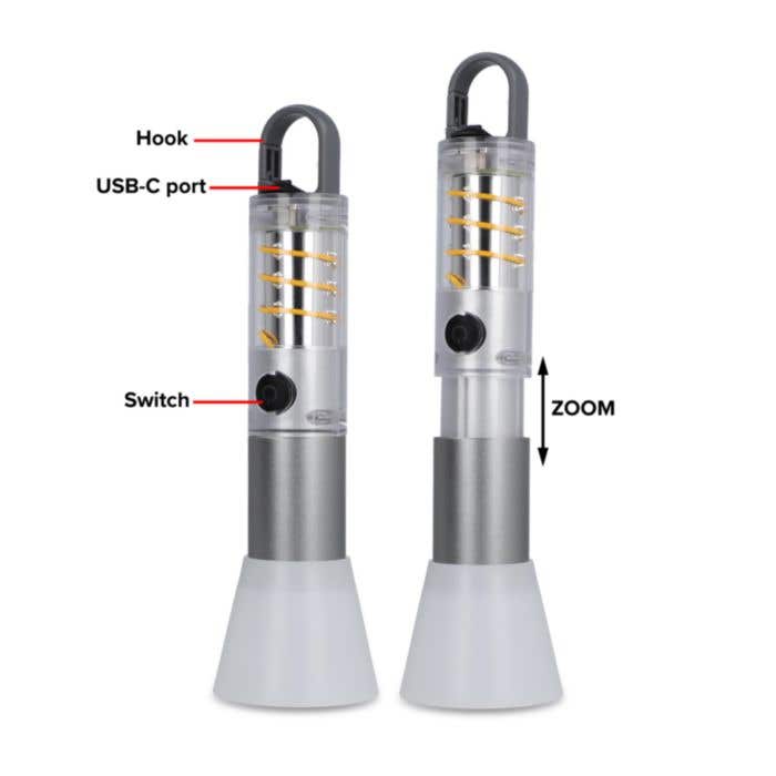 Zaklamp led gerecycled aluminium