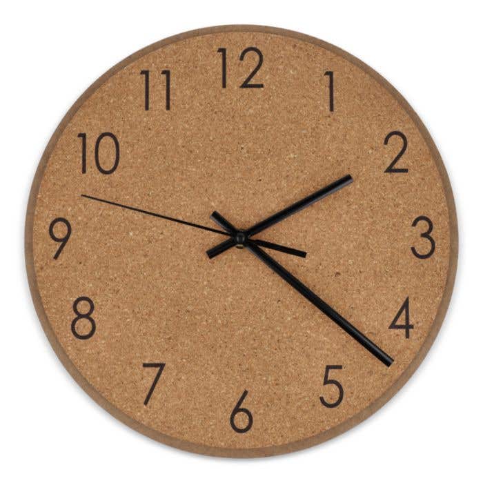 Wandklok van kurk