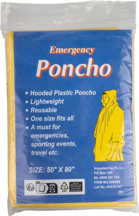 Vinyl poncho met capuchon
