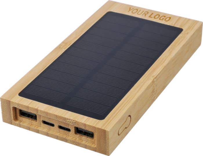 Powerbank Elz | FSC® bamboe | 10.000 mAh | Solar