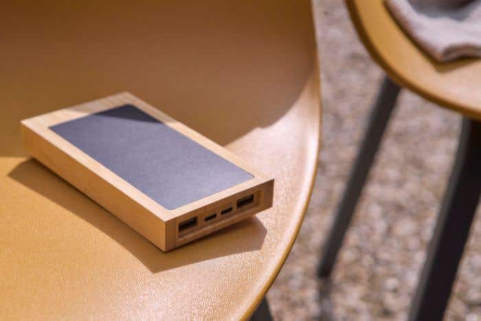 Powerbank Elz | FSC® bamboe | 10.000 mAh | Solar