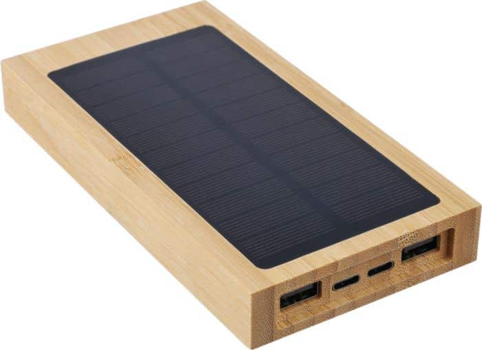 Powerbank Elz | FSC® bamboe | 10.000 mAh | Solar
