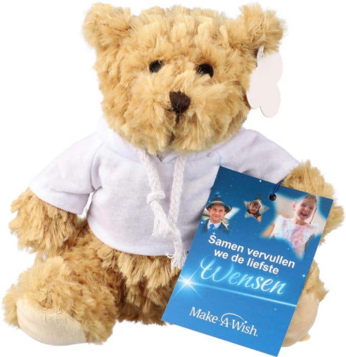 Pluche beer met hoodie