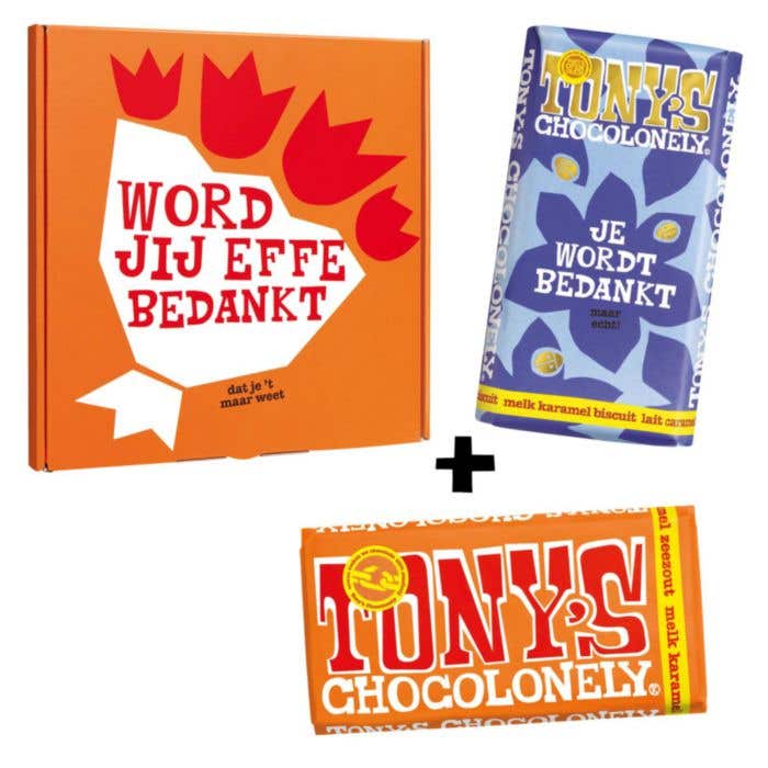 Tony's Chocolonely Giftbox Bedankt [2 repen]