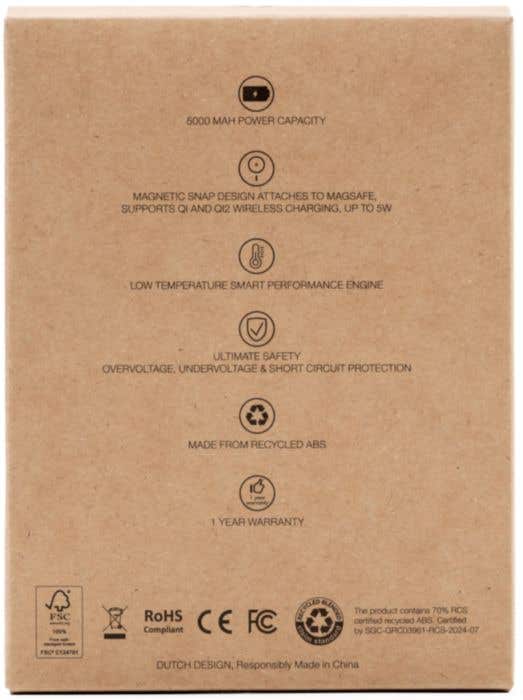 BrandCharger Gerecyclede Draadloze Powerbank Air