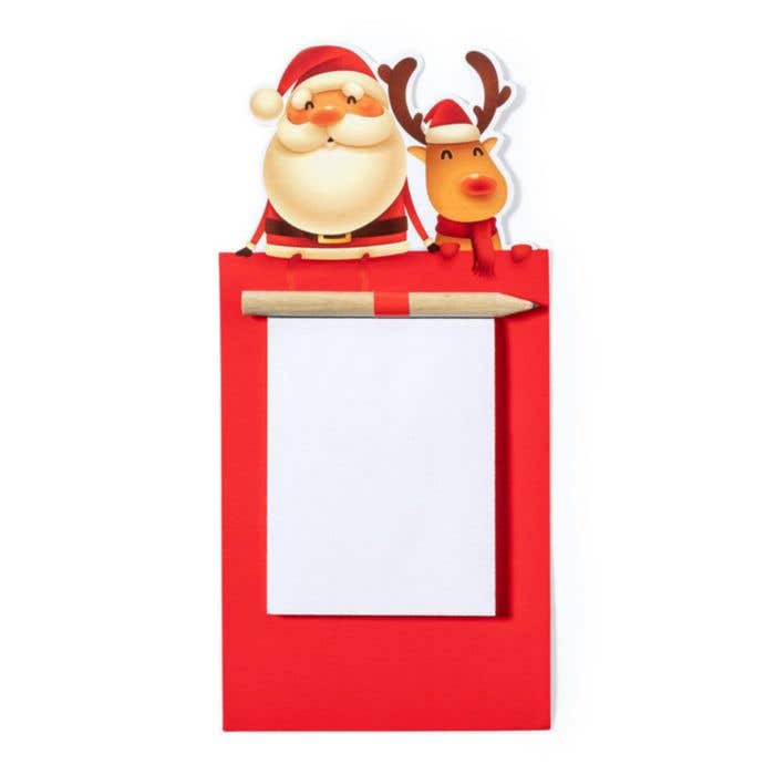 Houten Kerstmagneet Notitieblok Tanu