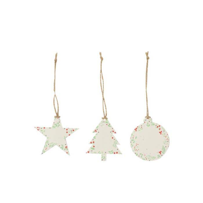 Zaadpapier Kerstornament Boster