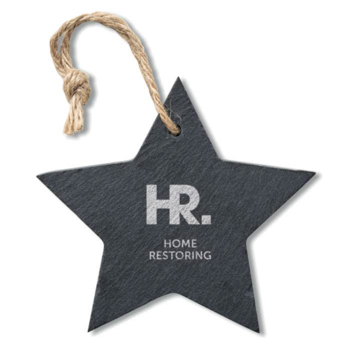 Leisteen Kerstornament Slatestar