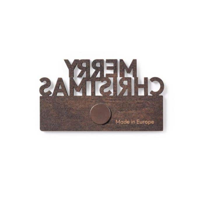 Houten Kerstmagneet Rivond