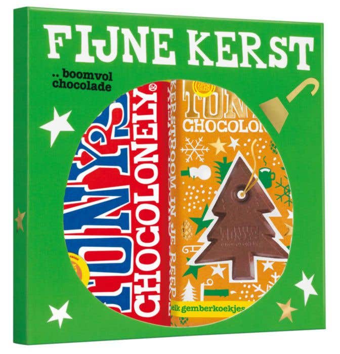 Tony's Chocolonely Giftbox Holiday Melk Gemberkoekje [2 repen]