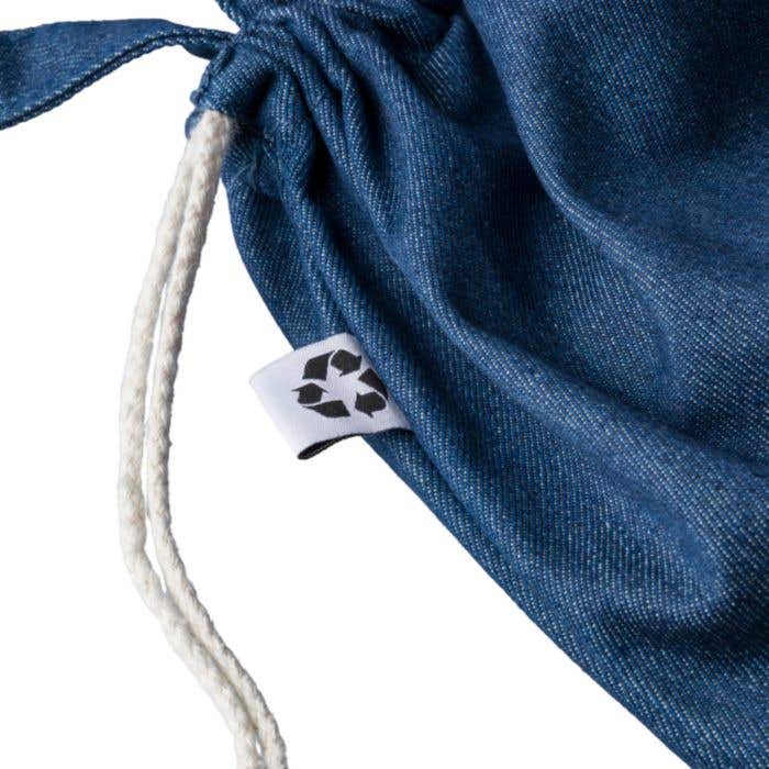 Gerecyclede Denim Trekkoord Rugzak Nadia
