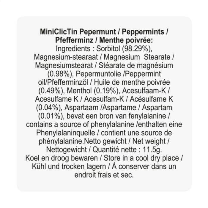 Pepermuntblikje | 12 gram | Druk- en kliksysteem