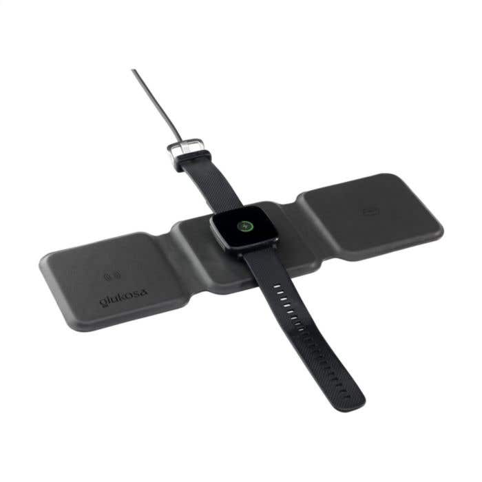 Draadloze oplader 3-in-1 | Gerecycled | Opvouwbaar