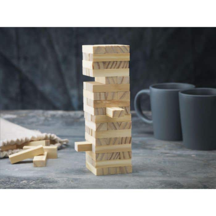 Knikkerbaan | Hout | 35 onderdelen | Met katoenen zak
