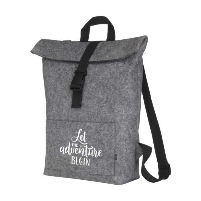 Rugzak | Gerecycled vilt | 15 l | Roll-top
