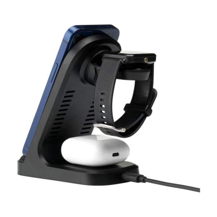 Oplaadstandaard 3-in-1 | Gerecycled | 15W | Draadloos