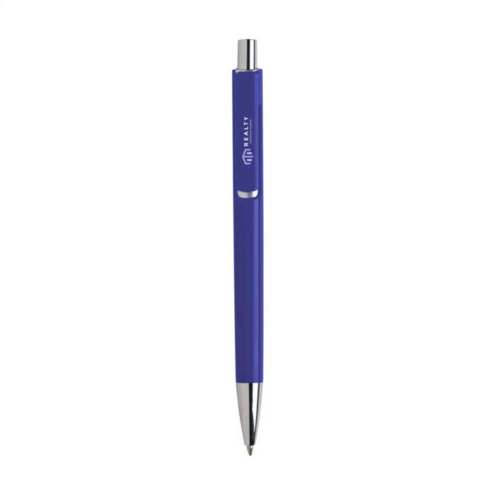 Balpen | Zilverkleurig accent | Blauwschrijvend