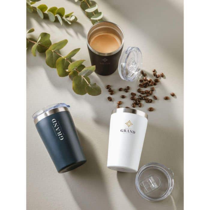 Thermosbeker | Gerecycled RVS | 380 ml | Dubbelwandig