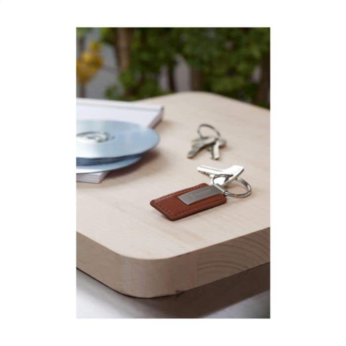 Sleutelhanger | Kunstleder | Metalen ring