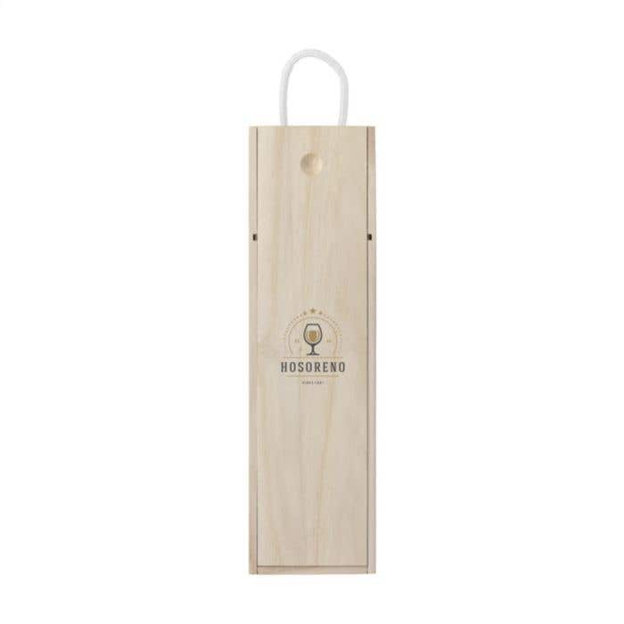 Wijnkist | Paulowniahout | 750 ml | Schuifdeksel