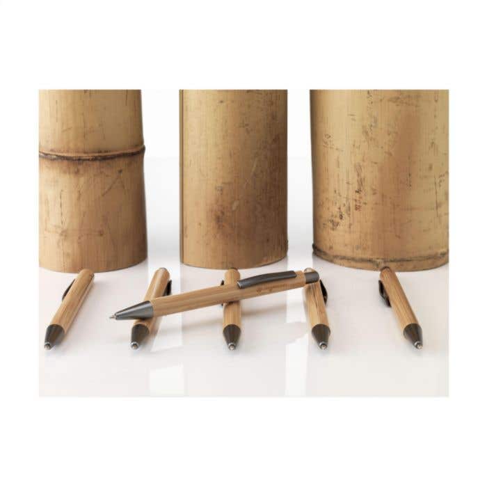 Balpen | Bamboe | Drukknop