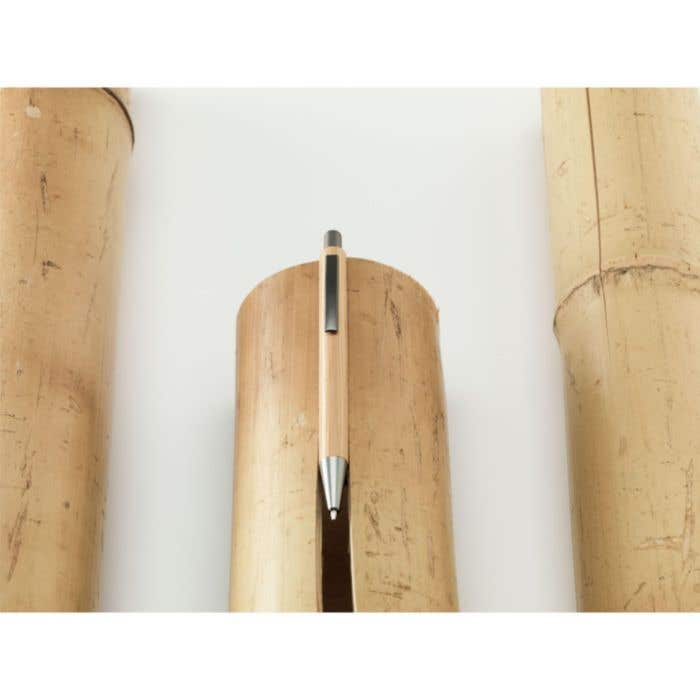 Balpen Sento | Bamboe | Drukknop
