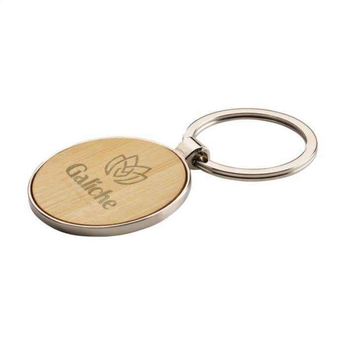 Sleutelhanger Key Circle | Bamboe | Hoogglans metaal