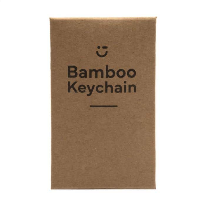 Sleutelhanger | Bamboe | Hoogglans metaal
