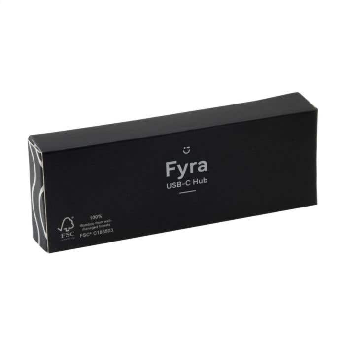 USB-hub | FSC® Bamboe | 1x USB-A + 3x USB-C