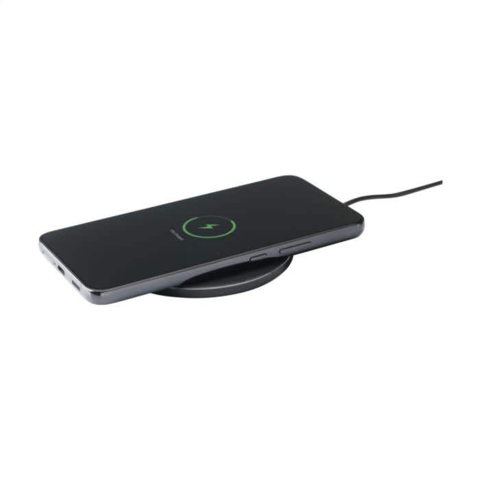 Draadloze oplader | Gerecycled aluminium | 15W | QI