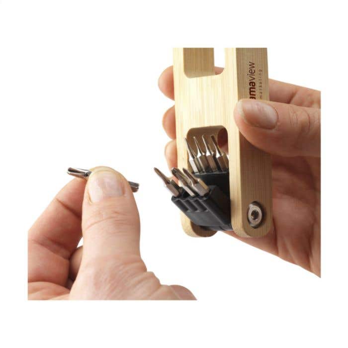 Schroefbitset | Bamboe | 9-delig | Magnetisch