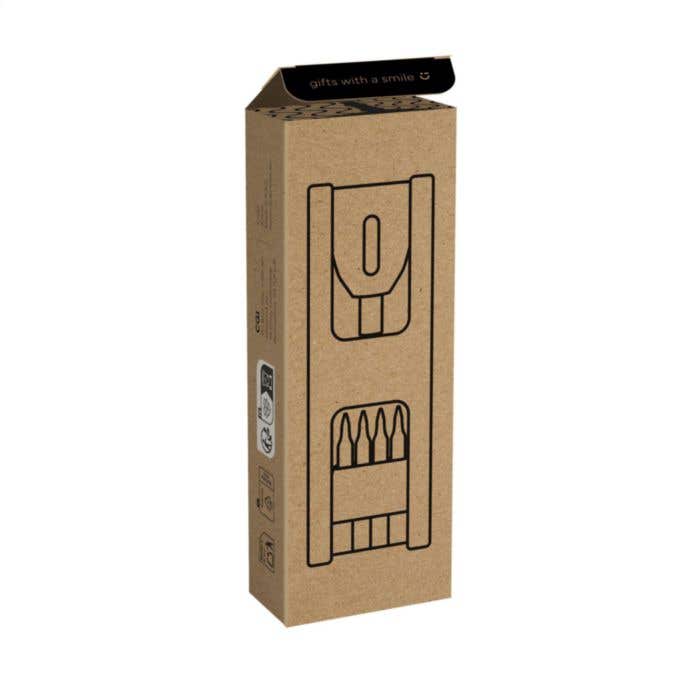 Schroefbitset | Bamboe | 9-delig | Magnetisch