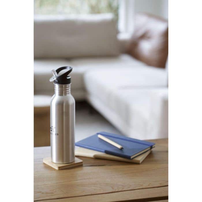 Drinkfles | Gerecycled RVS | 750 ml | Met rietje