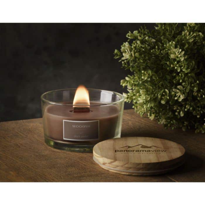 Geurkaars Wooosh | Houten lont | 35 uur | Ambergeur