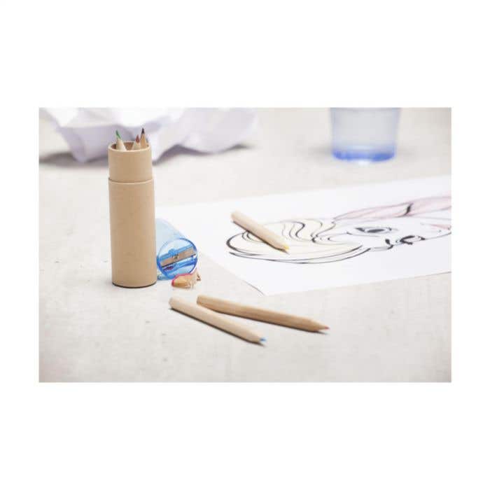 Kleurpotloden ColourTube | 6 stuks | Met puntenslijper