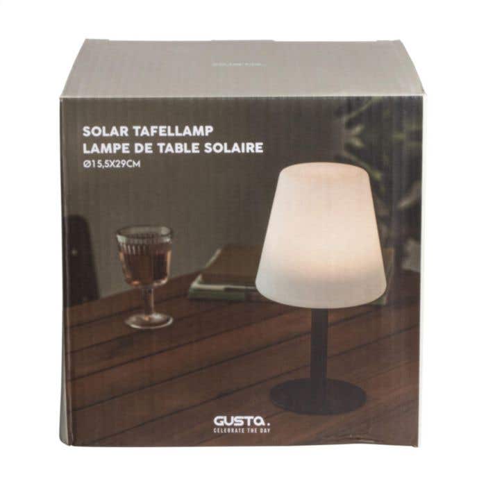Gusta windlamp | Glas en kunststof | 21 cm | Met kaars