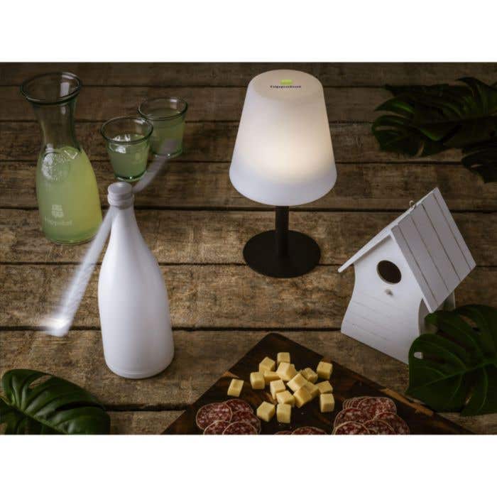 Windlamp | Glas en kunststof | 21 cm | Met kaars