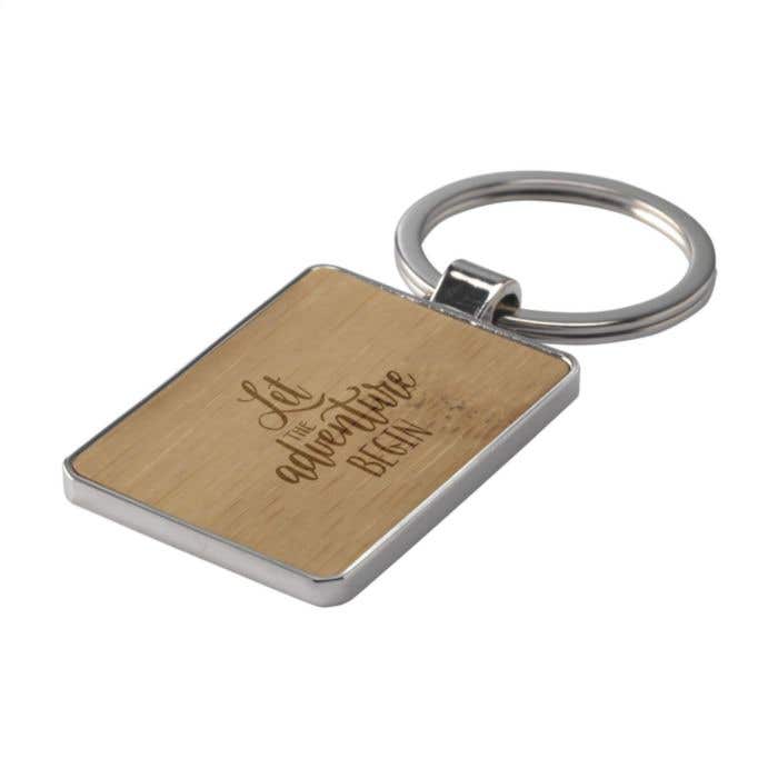 Sleutelhanger Key Rectangle | Bamboe | Rechthoekig
