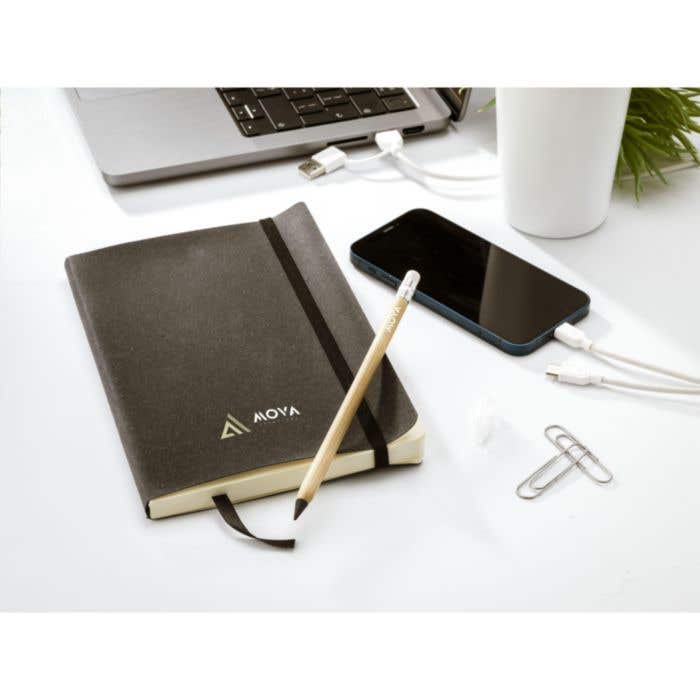 Notitieboek | Gerecycled leer | A5 | Gelinieerd