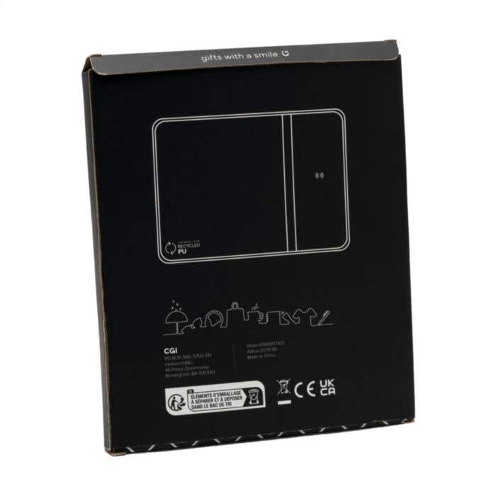 Muismat met draadloze oplader | Gerecycled | 10W | Telefoonstandaard