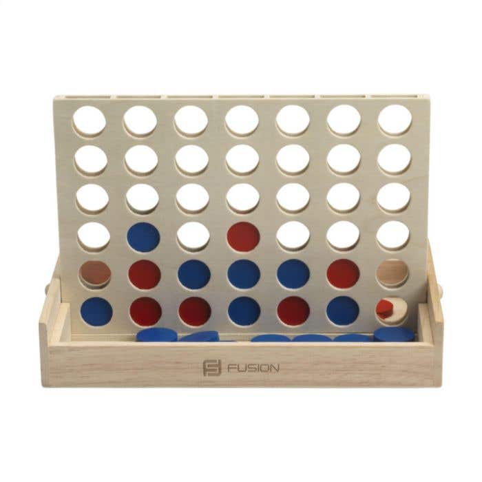 Vier op een Rij Spel | FSC® Hout | Draaibaar frame