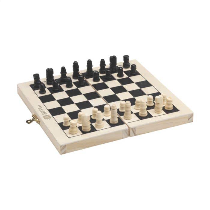 Spellenkist 3-in-1 CheckMate | FSC® hout | Schaken, dammen en backgammon