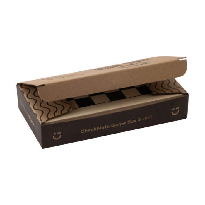 Spellenkist 3-in-1 CheckMate | FSC® hout | Schaken, dammen en backgammon