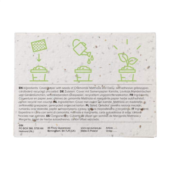 Memoblokje | Plantbaar | Graspapier | Gerecycled