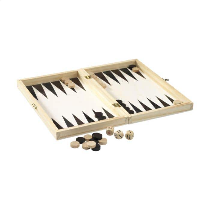 Backgammon game box | FSC® Dennenhout | Compleet spelset