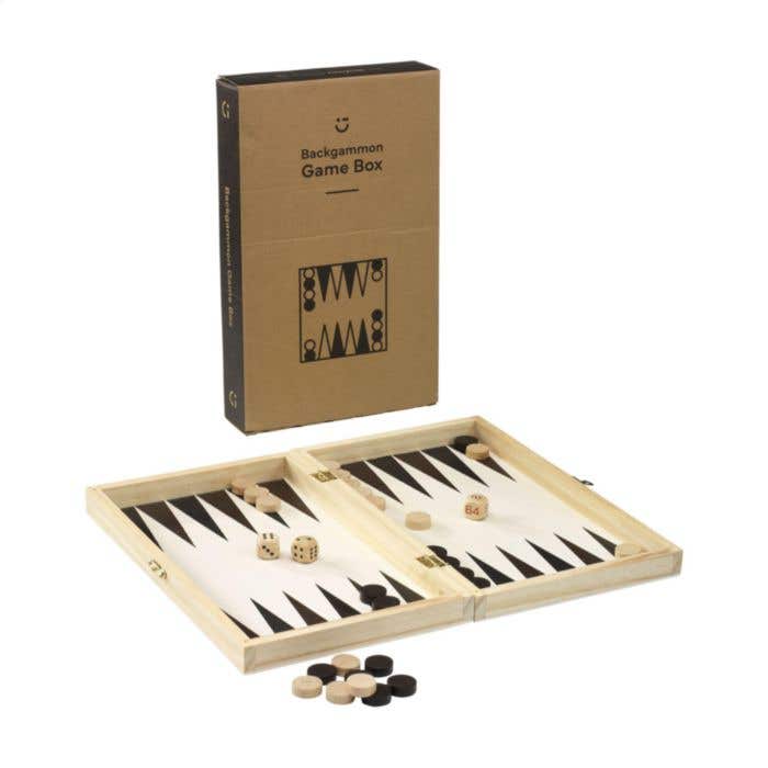 Backgammon game box | FSC® Dennenhout | Compleet spelset