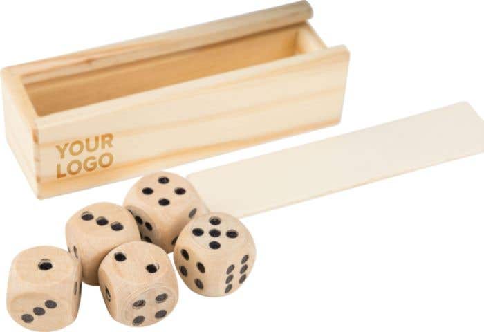 Houten Dobbelstenen Celine [5 st]