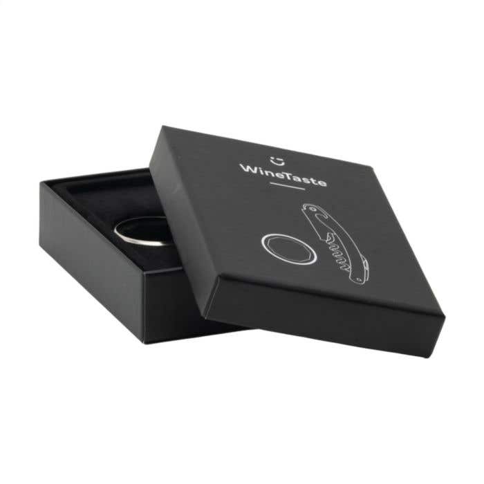 Wijngeschenkset | Kelnermes en druppelvanger | Mat staal