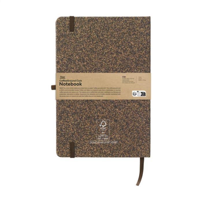 Notitieboek | Koffiedik en kurk | A5 | Gelinieerd