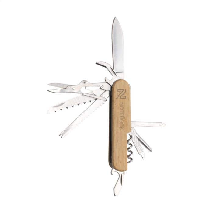 Zakmes | Hout | 8 gereedschappen | 11 functies